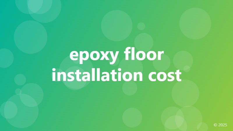 epoxy floor installation cost