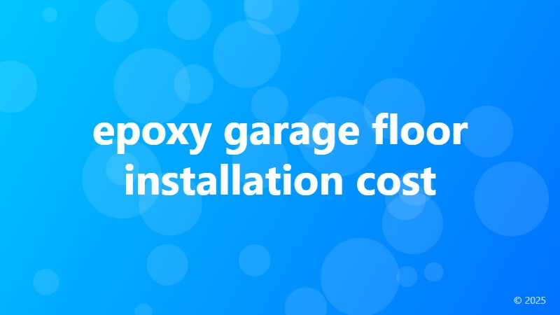 epoxy garage floor installation cost