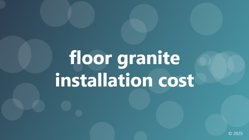 floor granite installation cost