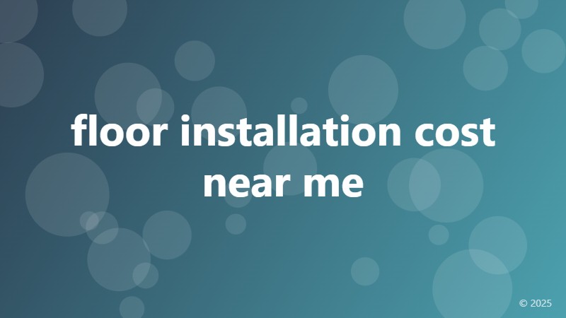 floor installation cost near me