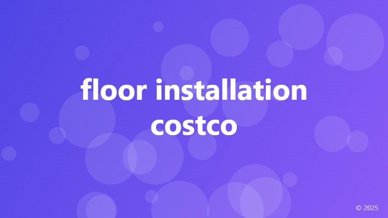 floor installation costco