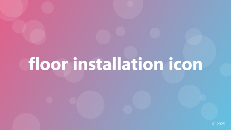 floor installation icon