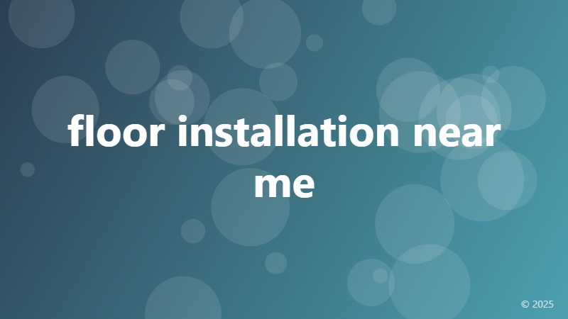 floor installation near me