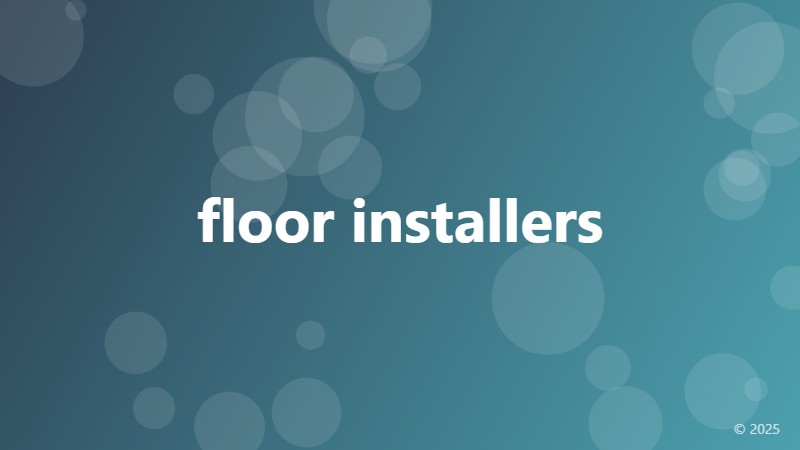 floor installers
