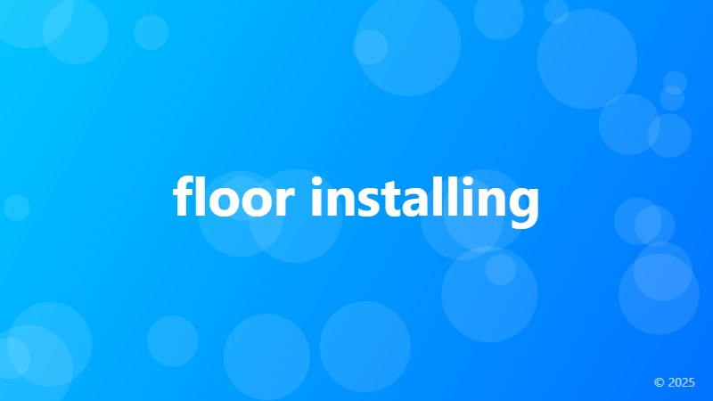 floor installing