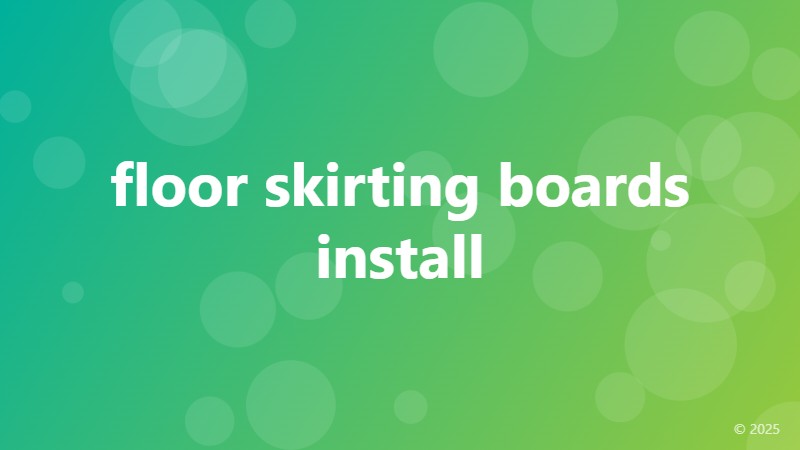 floor skirting boards install