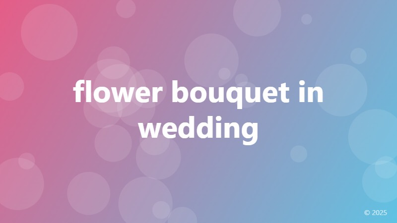 flower bouquet in wedding