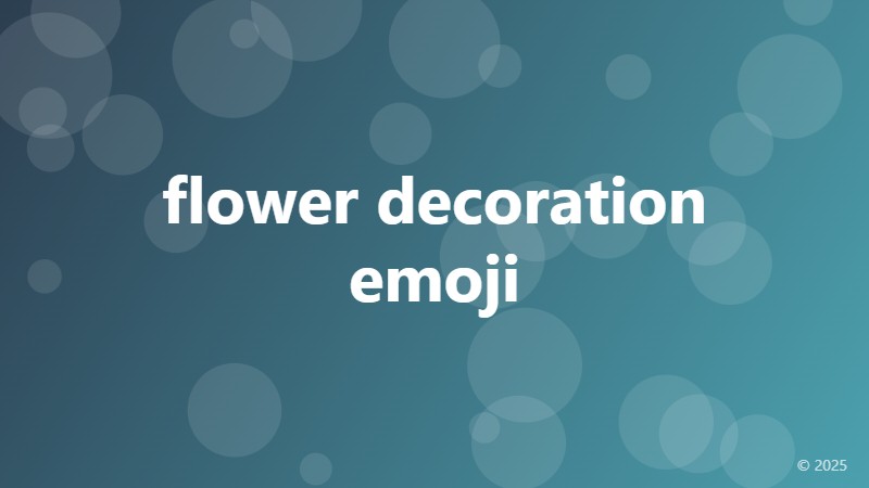 flower decoration emoji