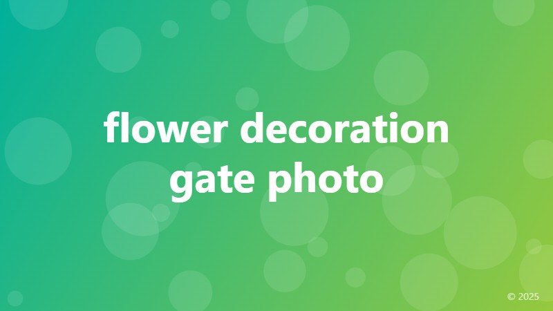 flower decoration gate photo