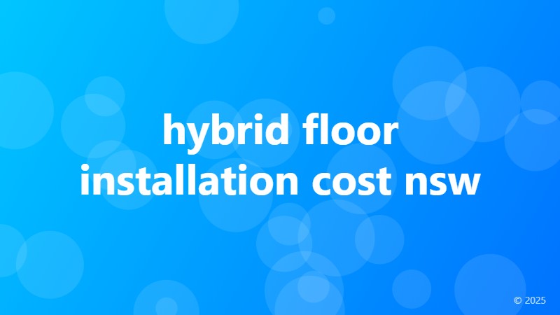 hybrid floor installation cost nsw