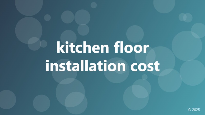 kitchen floor installation cost