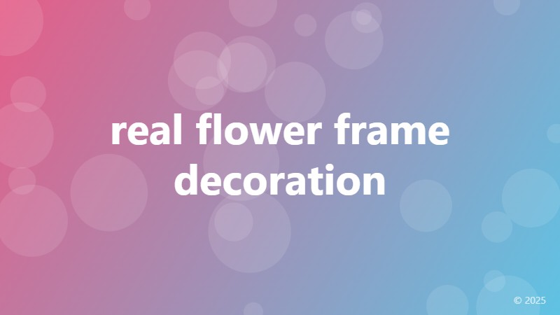 real flower frame decoration