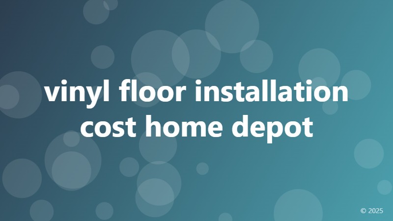 vinyl floor installation cost home depot