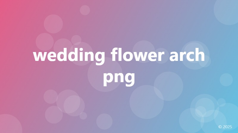 wedding flower arch png