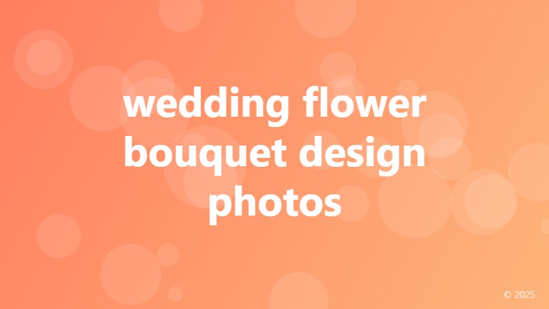 wedding flower bouquet design photos