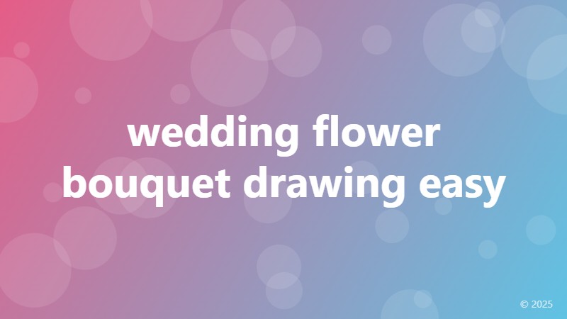 wedding flower bouquet drawing easy