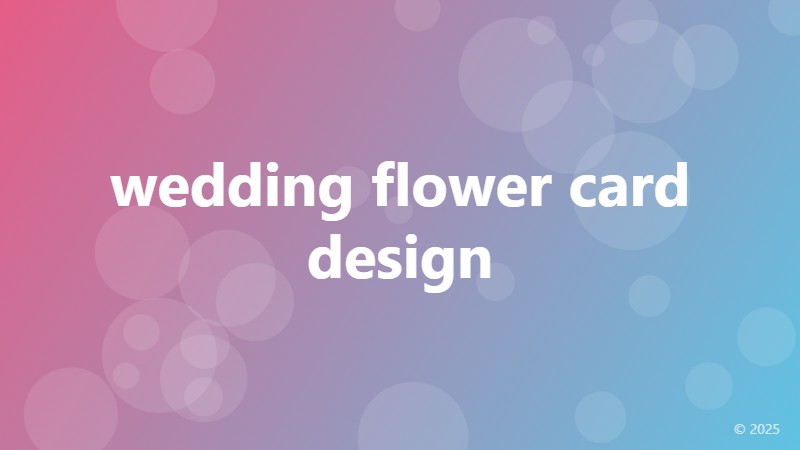 wedding flower card design