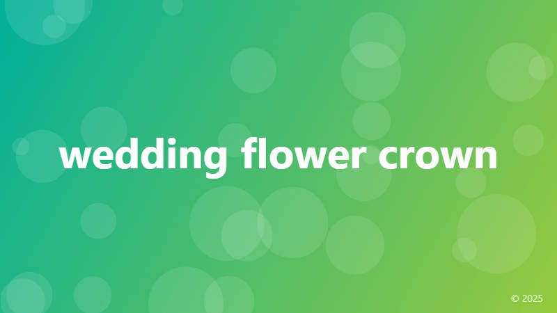 wedding flower crown