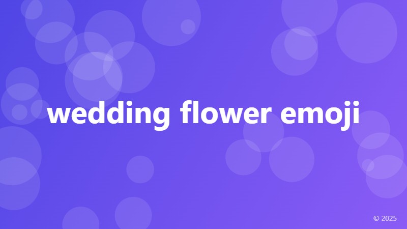 wedding flower emoji