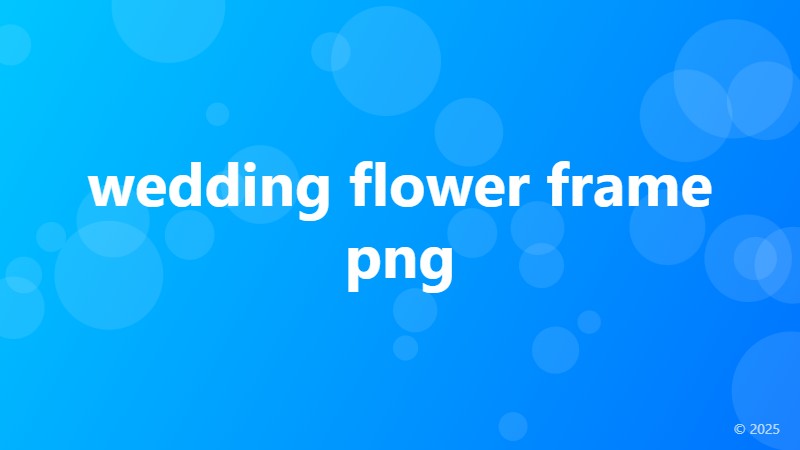 wedding flower frame png