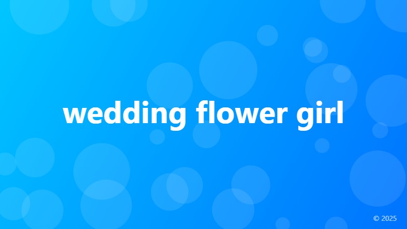 wedding flower girl