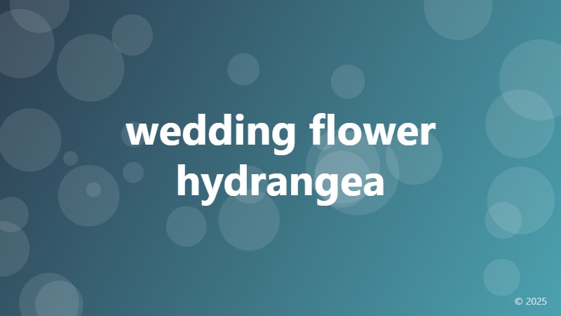 wedding flower hydrangea