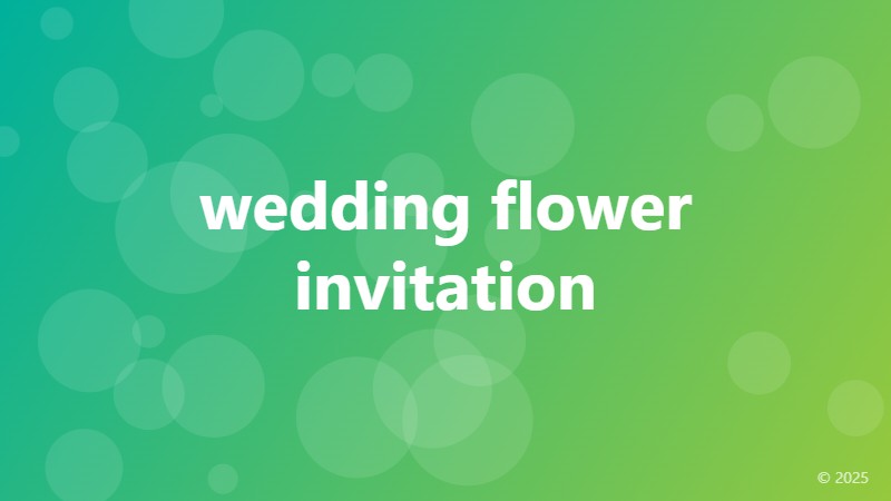 wedding flower invitation